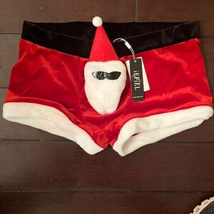 Festive Red and White Santa Boxer Shorts